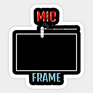 BOOM MIC | microphone | filmmaker | film crew | boom mic | film apparel | mic | frame Sticker